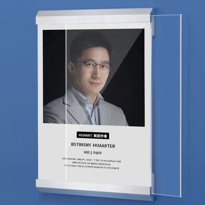 A4 210x297mm Wall Mount Magnetic Acrylic Poster Picture Photo Document Frame Menu Paper Holder Acrylic Sign Holder Display Board