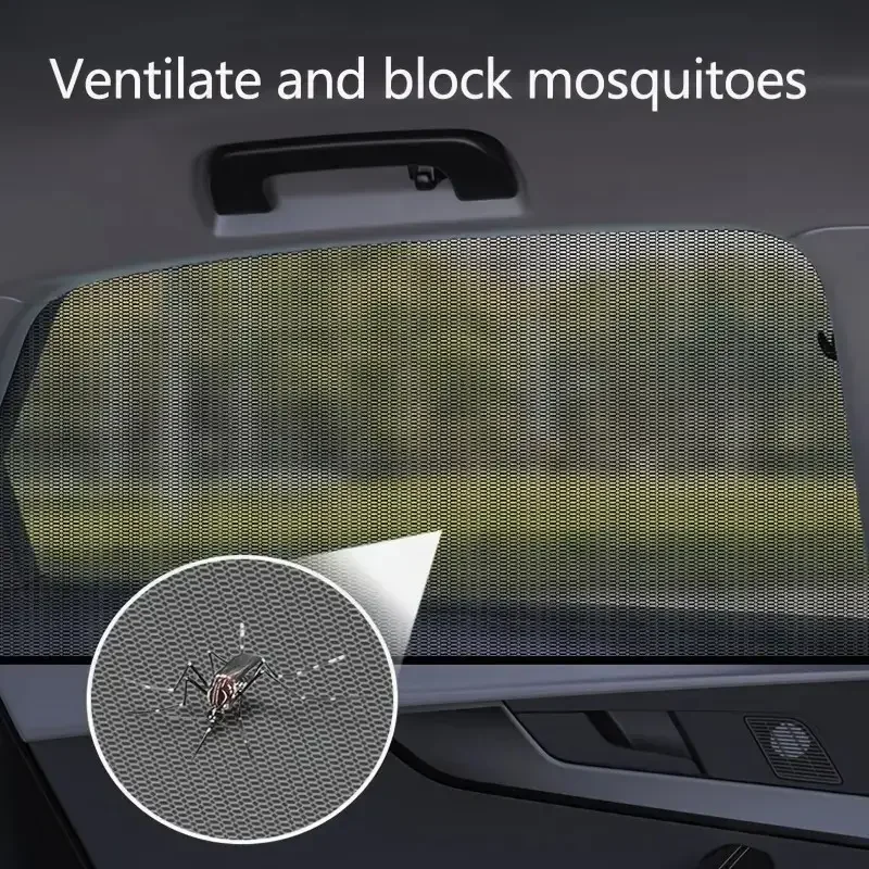 Universal Car Side Window Sunshade Curtains – Mosquito Repellent Mesh