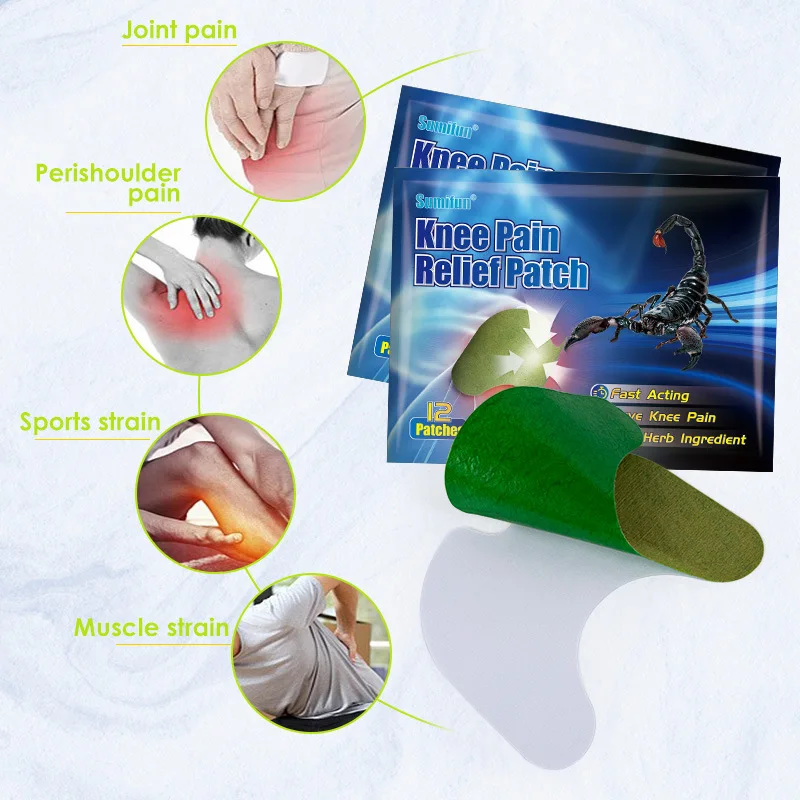 

New natural wormwood knee paste foot joint pain care 12 paste / bag K11701