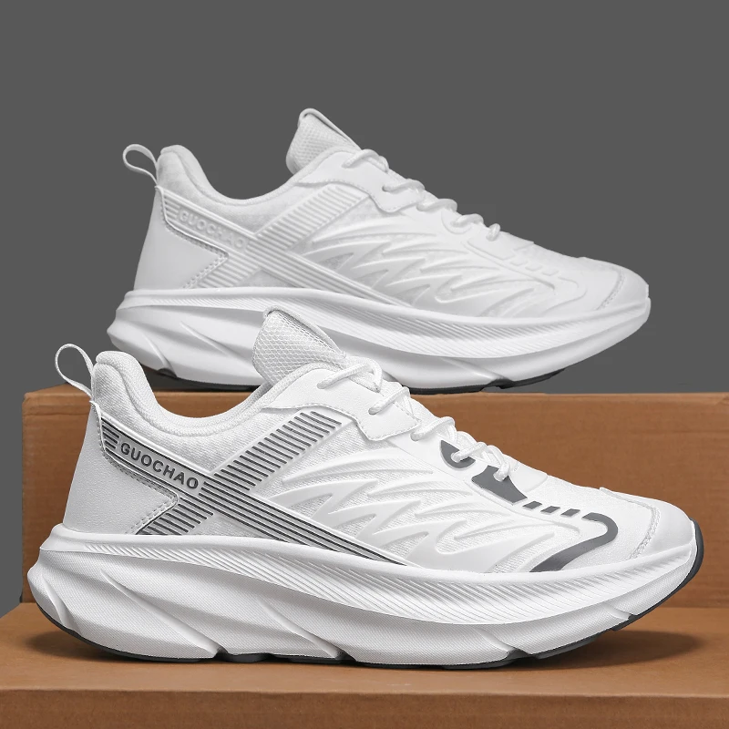 Men's Comfortable Casual Sneakers, Soft and Comfortable Upper, Fabric Lining with Cloth Insole, Breathable Lace-Up Round-Toe Sneakers for All Seasons, Sporty Style