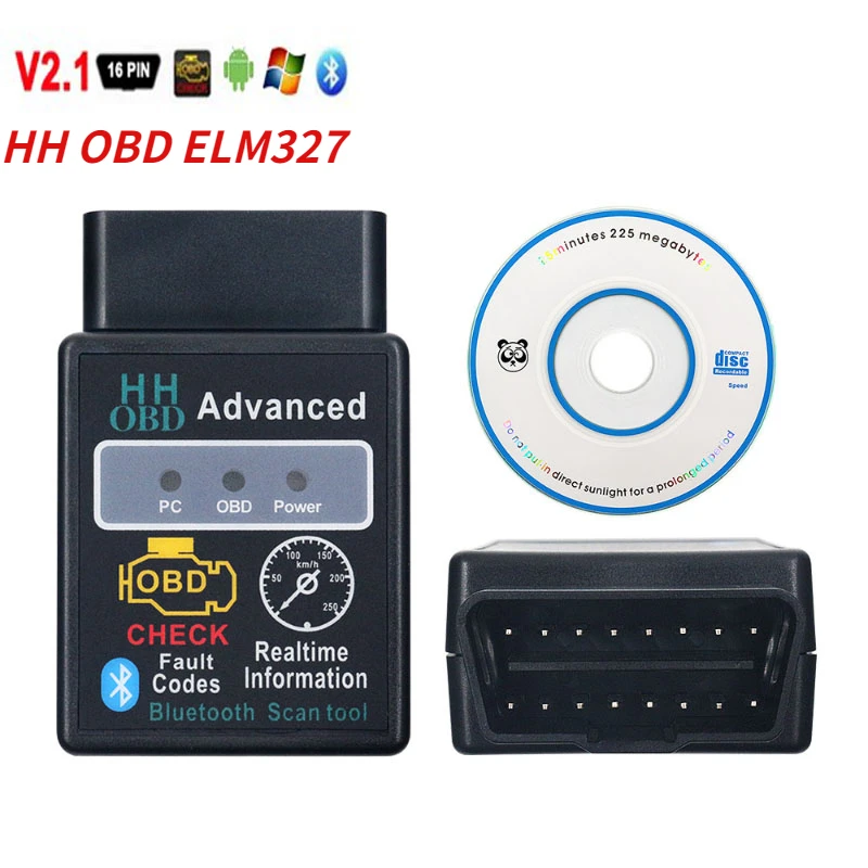 Miglior Mini Hh Obd Elm327 V2.1 Lettore Di Codici Bt Strumento Di Scansione Controllo Motore Super Elm 327 V1.5 Wifi / 2.1 Bt Obd2 Scanner Diagnostico