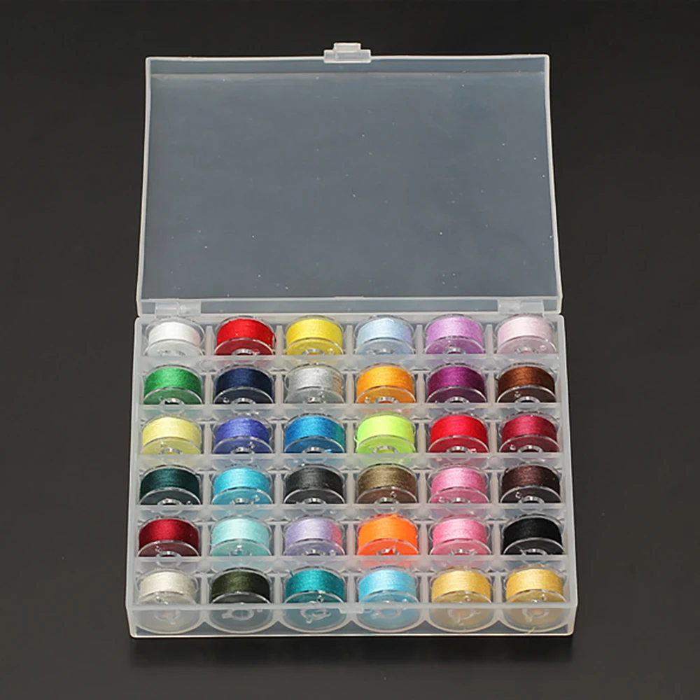 Chainho,Sewing Machine Bobbins Spools,Plastic Thread Reel,With Thread,DIY Sewing Tools & Accessory,Boxed Pack,1 Designs,25SX1