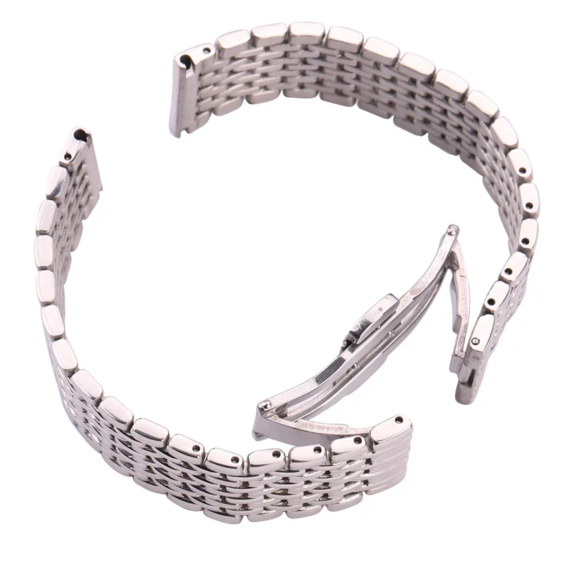 Stainless Steel Smartwatch Bracelet Band - Unisex, Solid Strap