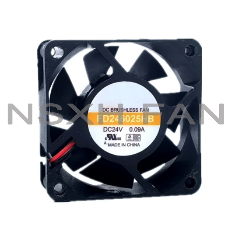 Новый бесшумный преобразователь частоты FD246025HB 24 В 0,09a 6025 6 см вентилятор охлаждения шасси