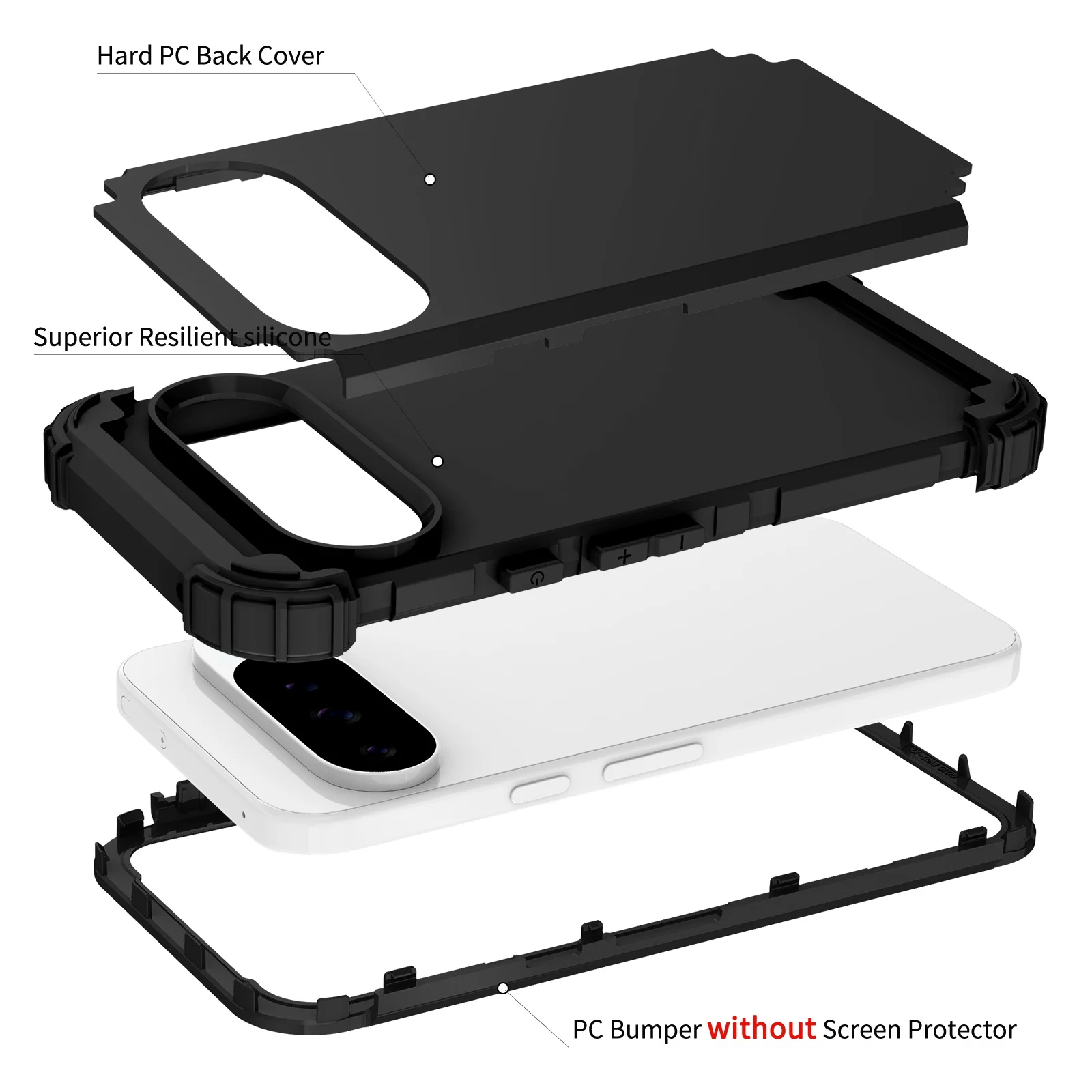Ultimate Rugged Armor Shockproof TPU Silicone Hard Plastic Case
