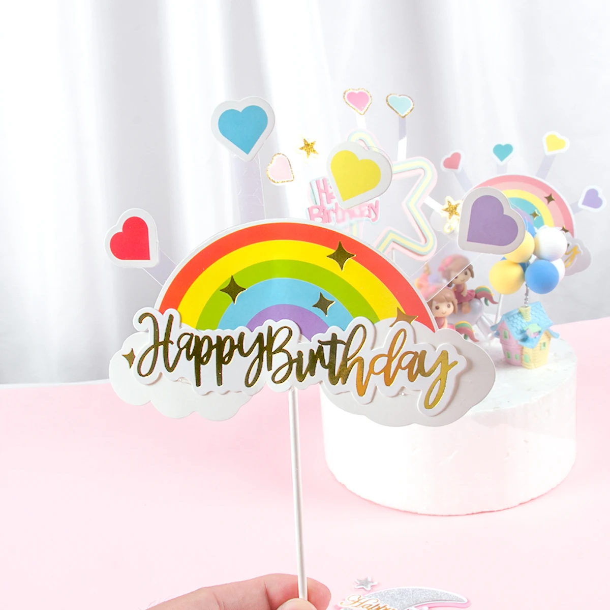 cake topper Unicorn Wings Birthday Cupcake Decoration Flag Party Supplies