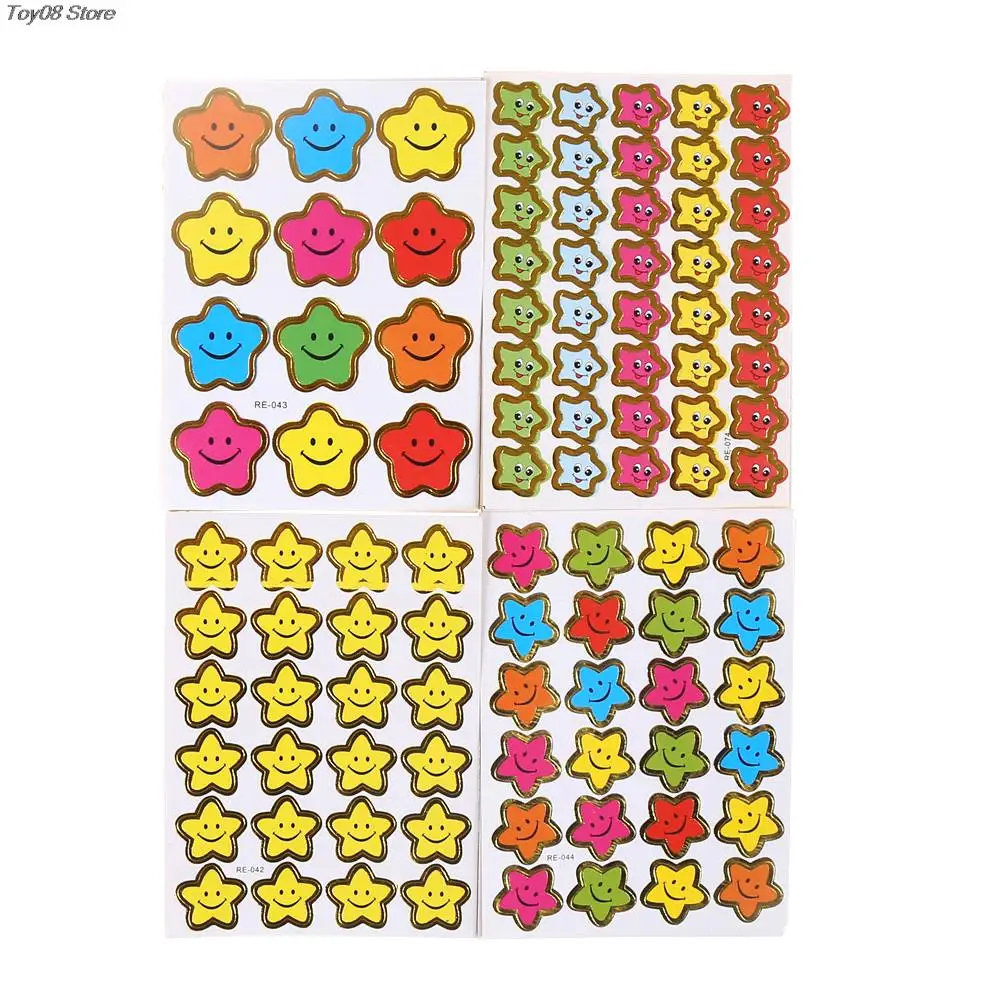 Star Sticker Teacher Label Reward  Stickers Stars Holographic - 100-500pcs  Stickers - Aliexpress