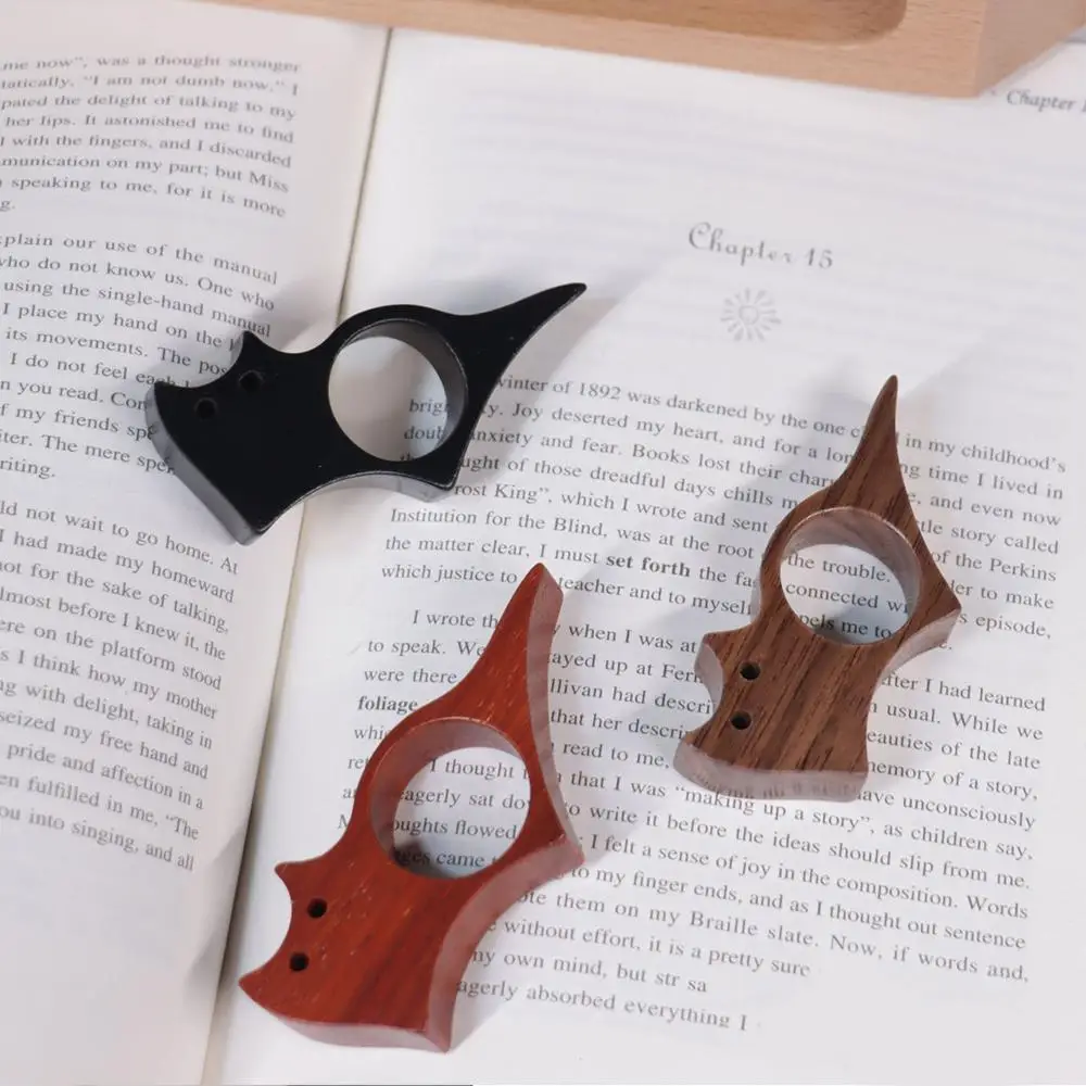 Wood Thumb Bookmark Crative Cat One Hand Reading Thumb Book Support Page Holder For Office Book Lovers Fast Reading Aids Tools