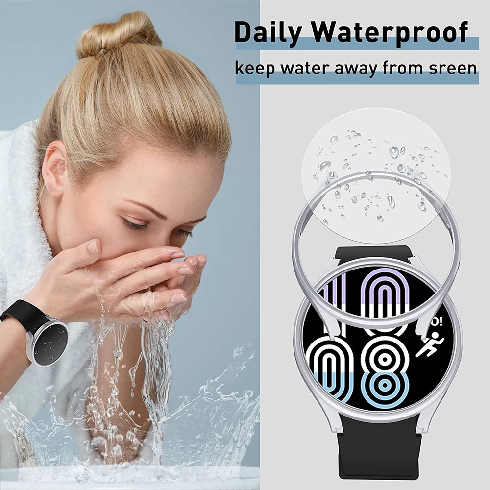 Waterproof Screen Protector and Durable PC Case with Tempered Glass Cover