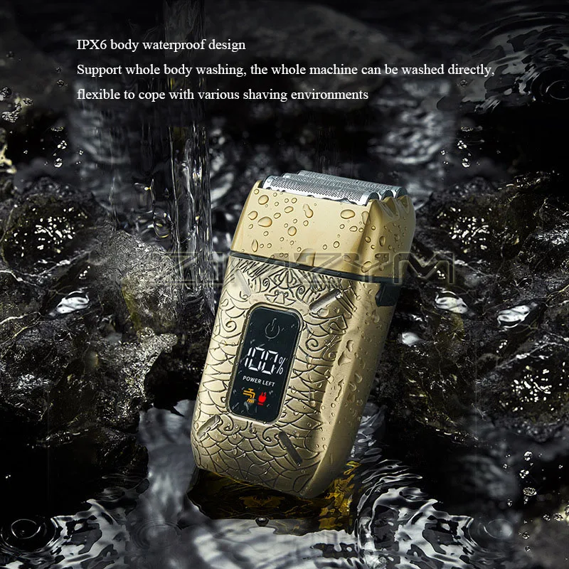 트리플 블레이드 전기 면도기, 전문 금속 헤어 클리퍼, 헤어 트리머, 전기 면도기 세트, USB 충전식 디지털 면도기