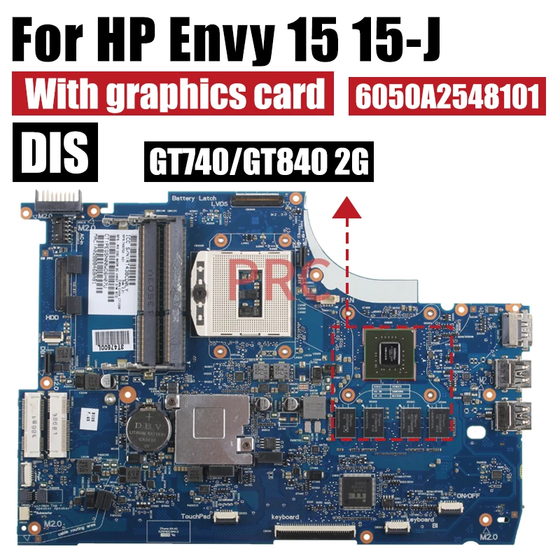 Placa-mãe do Portátil para hp Mainboard do Portátil Inveja 15 15-j 6050a2548101 6050a2547701 749753501 749752-501 Hm87 Gt740 Gt840 2g - Imagem 3