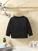 Spring And Autumn Girls  Boys  Sweater Round Neck Long Sleeve Bear Letter Top Fashion And Warm Kids 2
