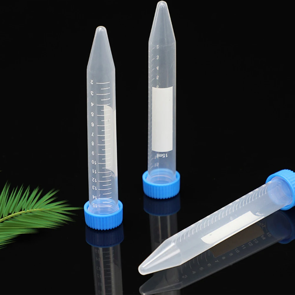 30pcs Centrifuge Tube 15ml Test Tube With Screw Caps Atomization Supply
