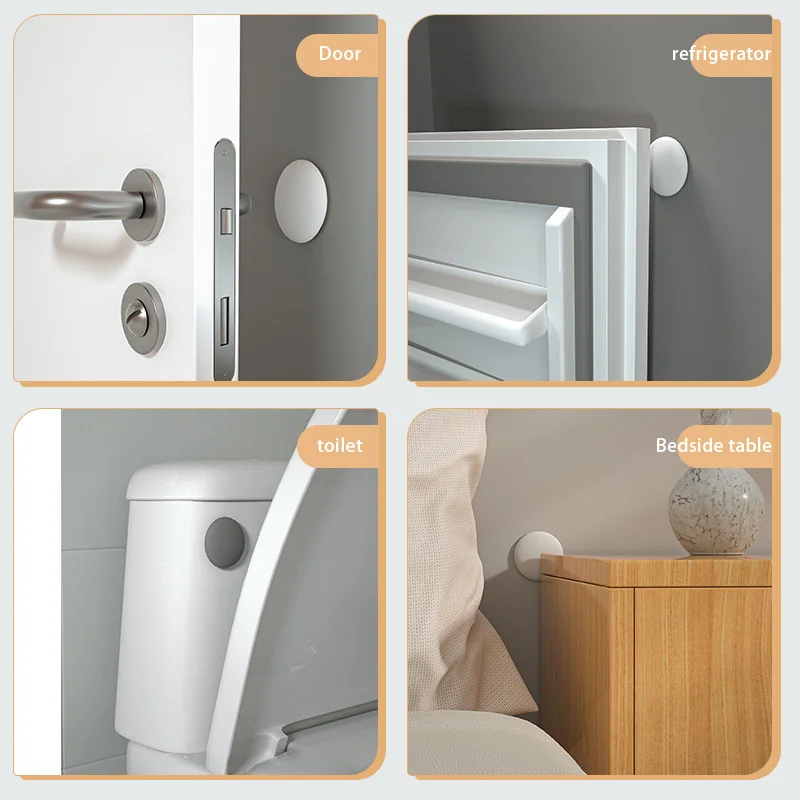 1Pc door stopper Home anti-collision wall sticker thickening silicone handle door lock wall mute protective shockproof crash pad