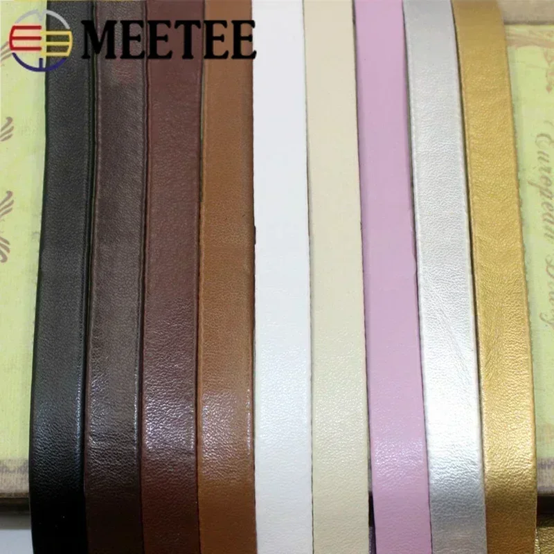 PU Hemming Ribbon Leather Cords Soft Jewelry Decoration Rope DIY Bracelet Bags Clothes Edge Accessories 5M 5-30mm RD006
