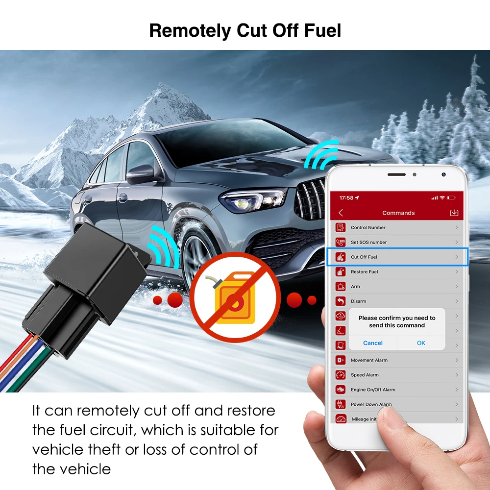 4G GPS Tracker Car Tracking Device MV730G Relay GPS Motorcycle Cut Off Fuel 9-95V Engine On Anti-theft Alarms Free APP MiCODUS gps tracker,car tracker