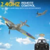 New Spitfire RC Plane 2.4G 4CH 6-Axis EPP 400mm Wingspan RC Fighter with Xpilot Stabilizer One Key Aerobatic RTF Warbird Plane 2