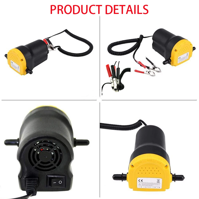 12V Oil Extractor Transfer Pump Car Oil Fuel Extractor Mini Fuel Engine Transfer Pump with Tubes for Auto Boat Mot