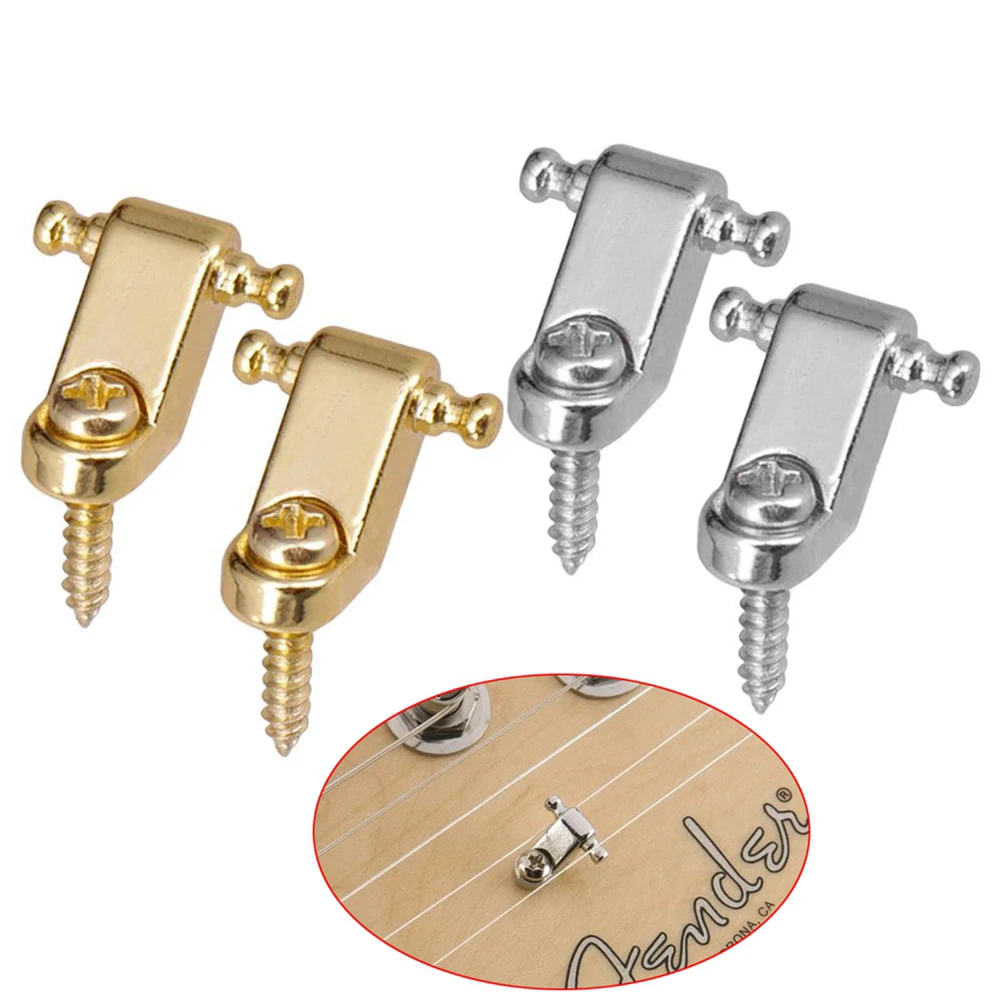 2pcs Electric Guitar String Retainer Buckle Guides with Screws for