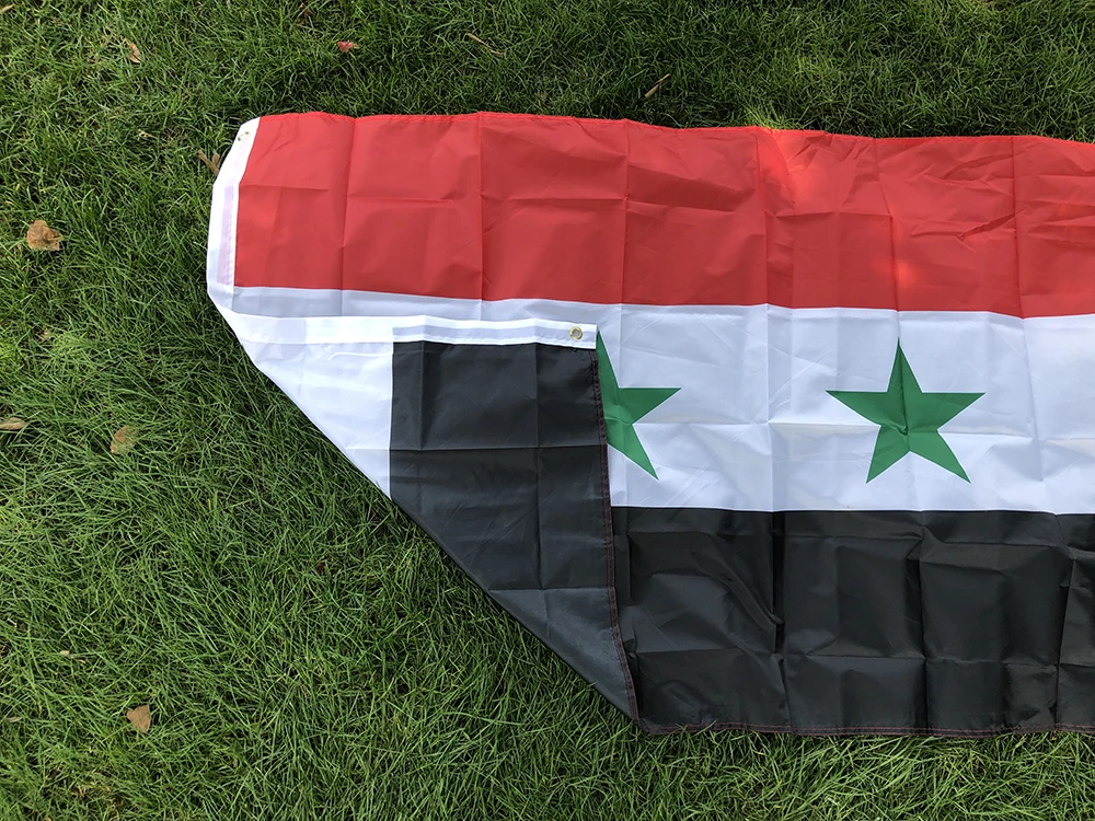xvggdg old Syria Flag 3ft x 5ft Hanging Syria Flag Polyester