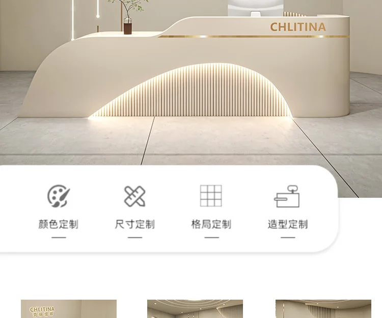 Description Picture 3 of itemChurch Pulpit Front Reception Desk Podium Lectern Wooden Podium Standing Office Cashier Counter Bar Pulpitos Bureau Furniture