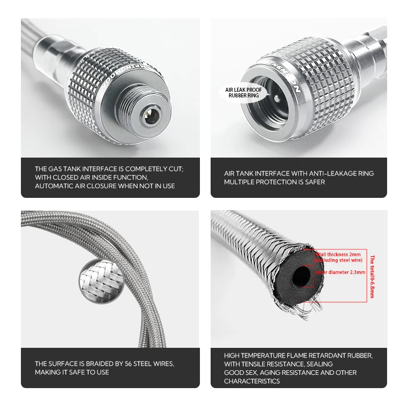 Camping Gas Stove Adapter Butane Adapter Extension Hose Split Stove Converter Connection Hose Gas Tank Camping Equipment