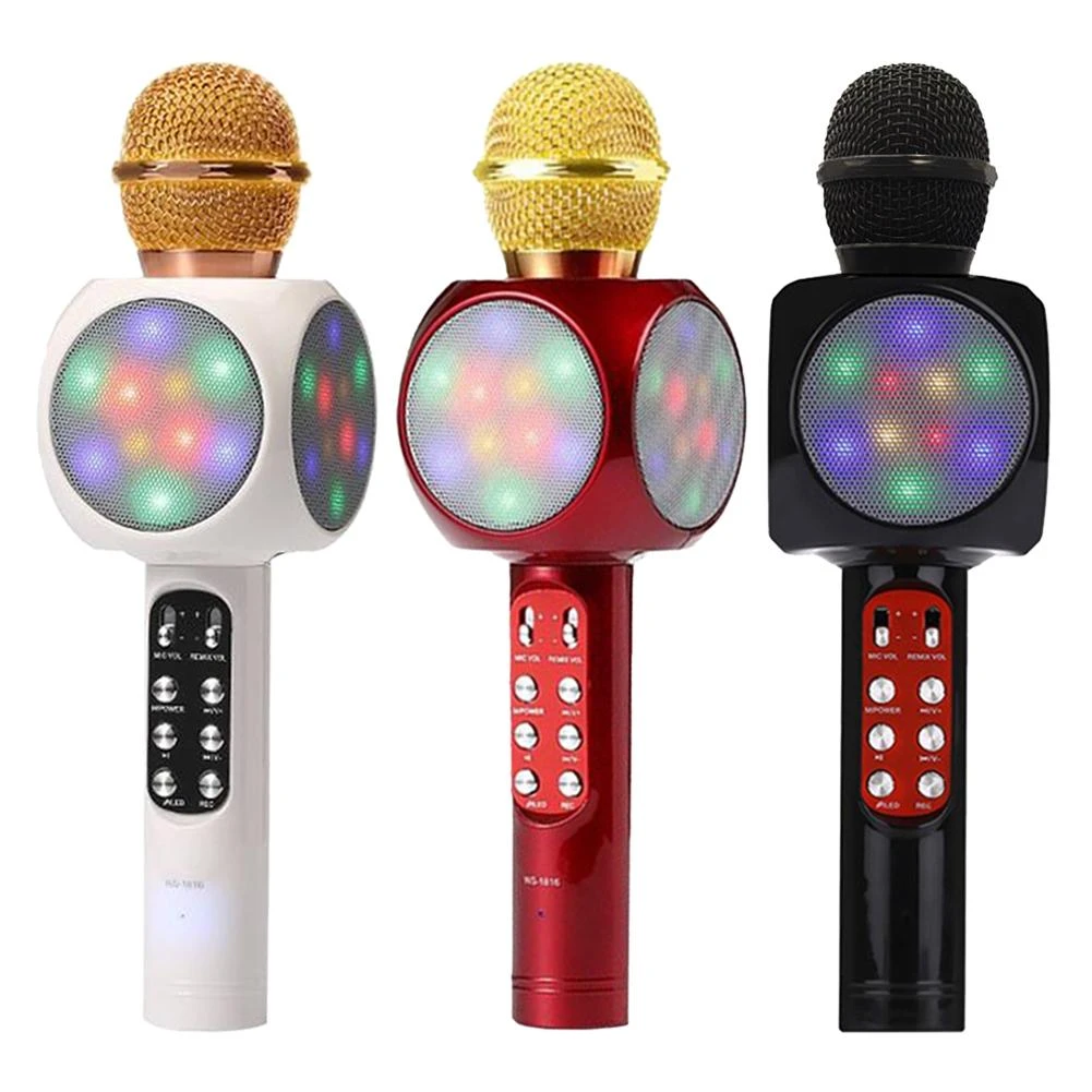 WS1816 Bluetooth-compatible Noise Reduction Capacitive Microphone Mic with Flash Light