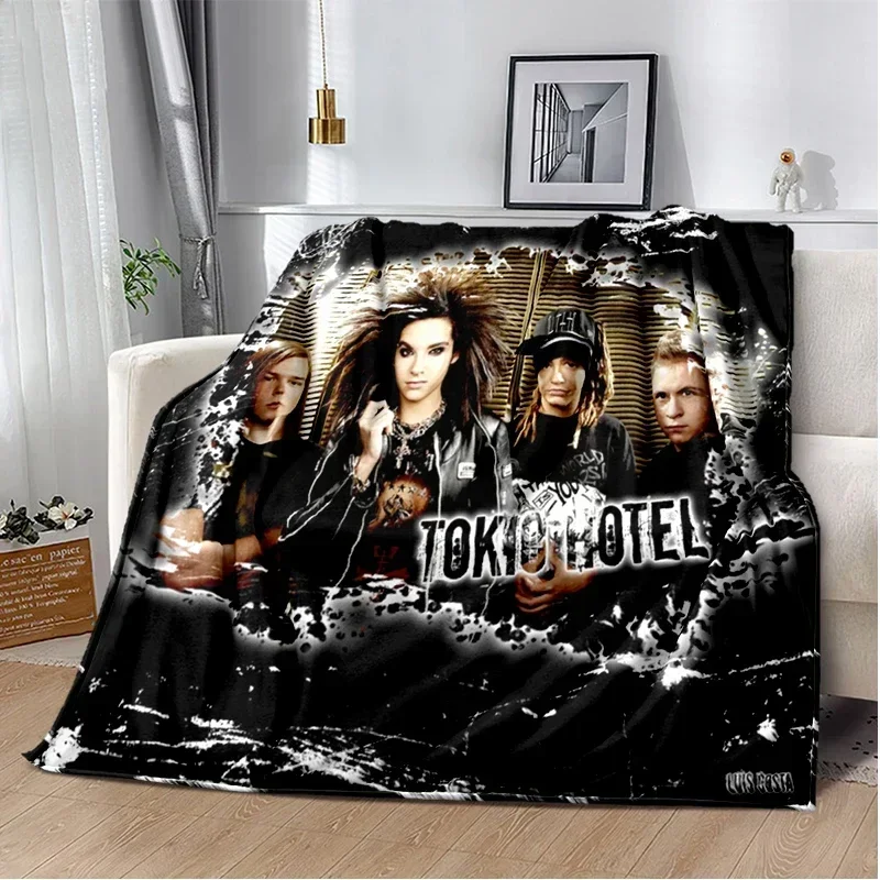 Rock Music Blanket Tokio Hotel Soft and Comfortable  Living Room Sofa Bed Bedroom Decoration  Fans Gift 2