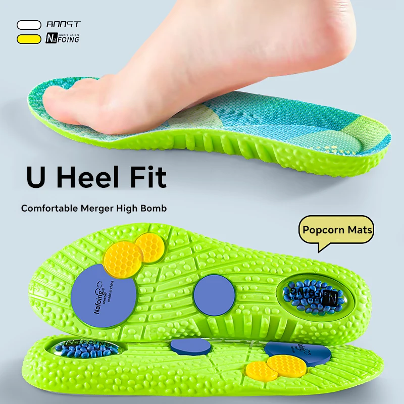 1 Pair shock absorption upgrade insoles full of elasticity comfortable breathable and sweat absorption sports insoles. sport insoles