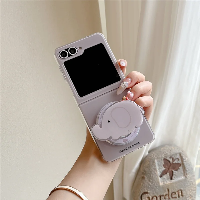 Simple Gray Purple Magnetic Phone Case For Samsung Galaxy Z