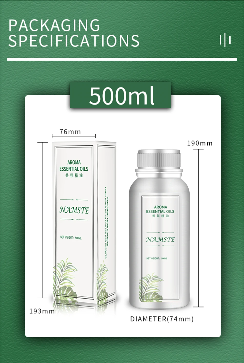 500ML Óleos Essenciais Perfume Air Freshener Aromaterapia