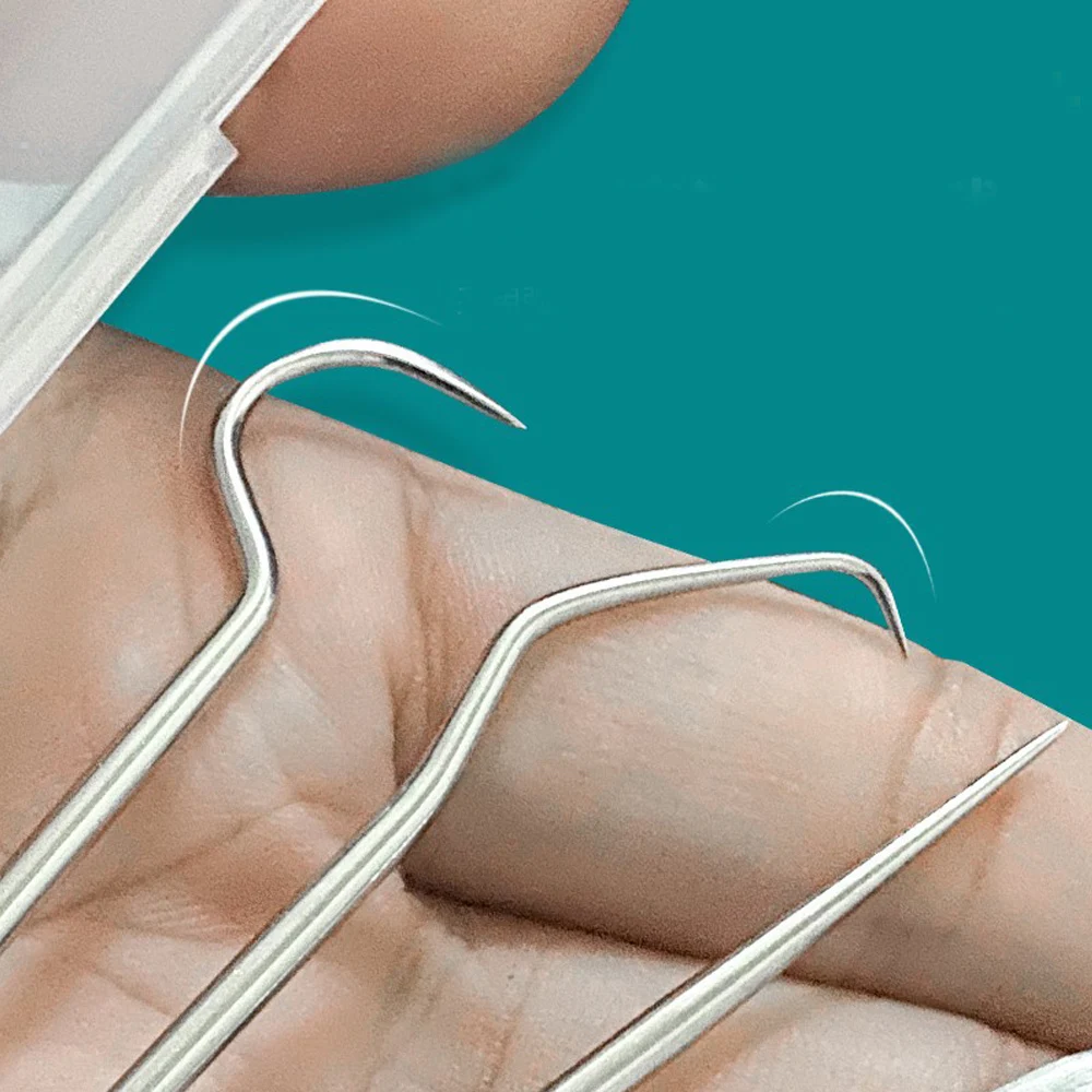 3PCS Toothpick Set Metal Stainless Steel Oral Cleaning Tooth Flossing Portable Toothpick Floss Teeth Cleaner Storage Tube toothpick set toothpicks set