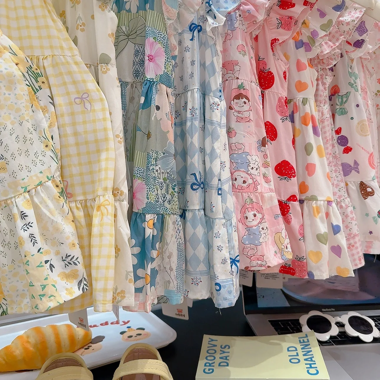 Kinderkleidung Sommer Mädchen Blumenprint Kleid Lässiges Sommerkleid Süße Partykleidung für 1-8 Jahre alte Kinder Strand-Westenkleider – Detail 5