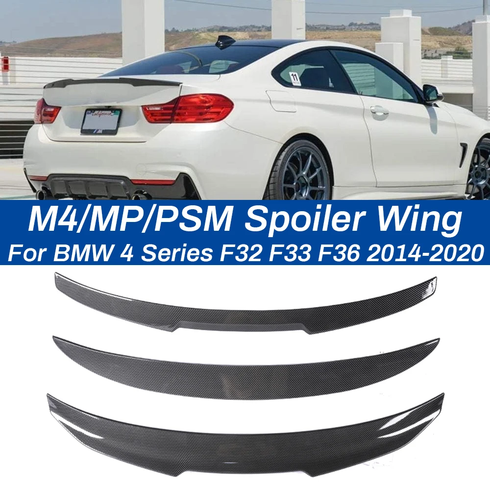 

Для BMW 4 серии F32 F33 F36 2014-2020 M Performance M Tech задний спойлер из углеродного волокна M4 PSM стиль крыло автомобильные аксессуары