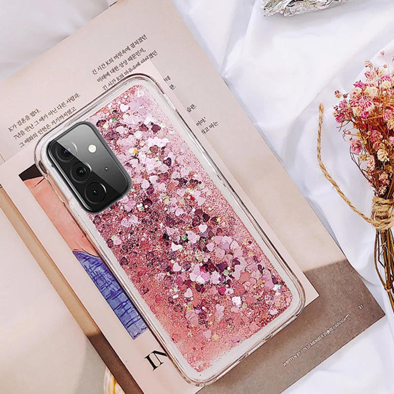Dynamic Quicksand Glitter Liquid Silicone Bling Crystal Clear Phone Case