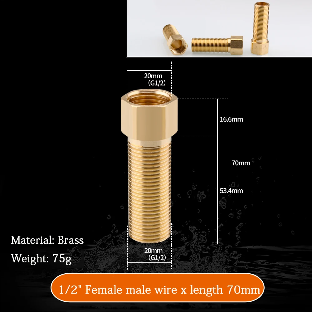 Raccordo Per Tubo In Ottone Da 3/4" BSP Maschio A 1" BSP Femmina Raccordo Per Contatore Dell'acqua Lunghezza Di Estensione 38 Mm Guarnizione In Silicone Adattatore Per Connettore Filettato - Italia - Foto 7