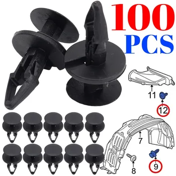 Car Mudguard Buckle Push Pin Style Plastic Rivets Auto Fastener Clips for Ford Trim Wheel Arch Lining Bumper Replaceable Parts