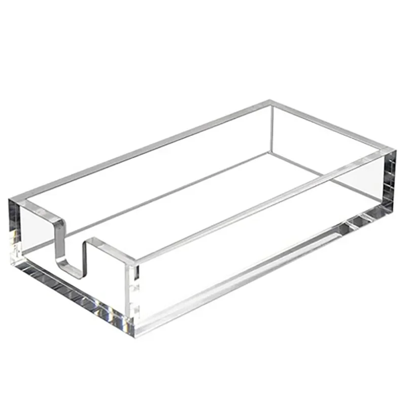 두꺼운 아크릴 사각형 상자 사무용품 명함 보관 호텔 용품 티슈 상자 사각형 용기 투명