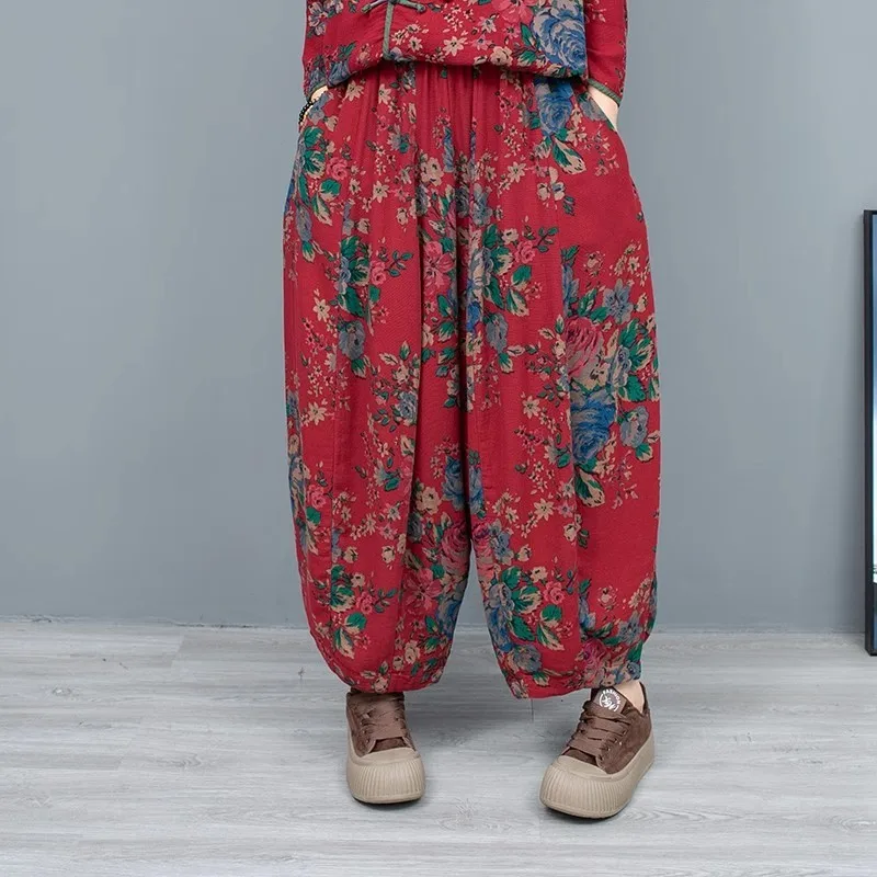 pantalones-bombachos-rojos-con-flores-y-calabazas-para-mujer-pantalon-grande-para-primavera-y-verano-lx1068-novedad-de-2024