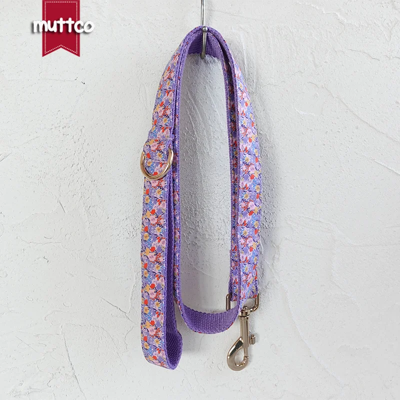 

Уникальный поводок для собак MUTTCO, фиолетовые тюльпаны, удобный поводок для прогулок с собакой, фоторазмер 5, UDC123J