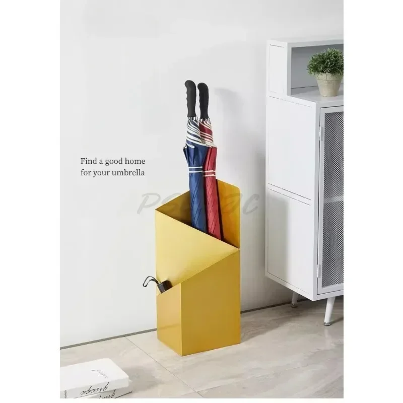 Nordic Style Umbrella Rack Double-layer Space Suitable for Home and Hotel Lobbies Umbrella Storage Bucket Floor Standing