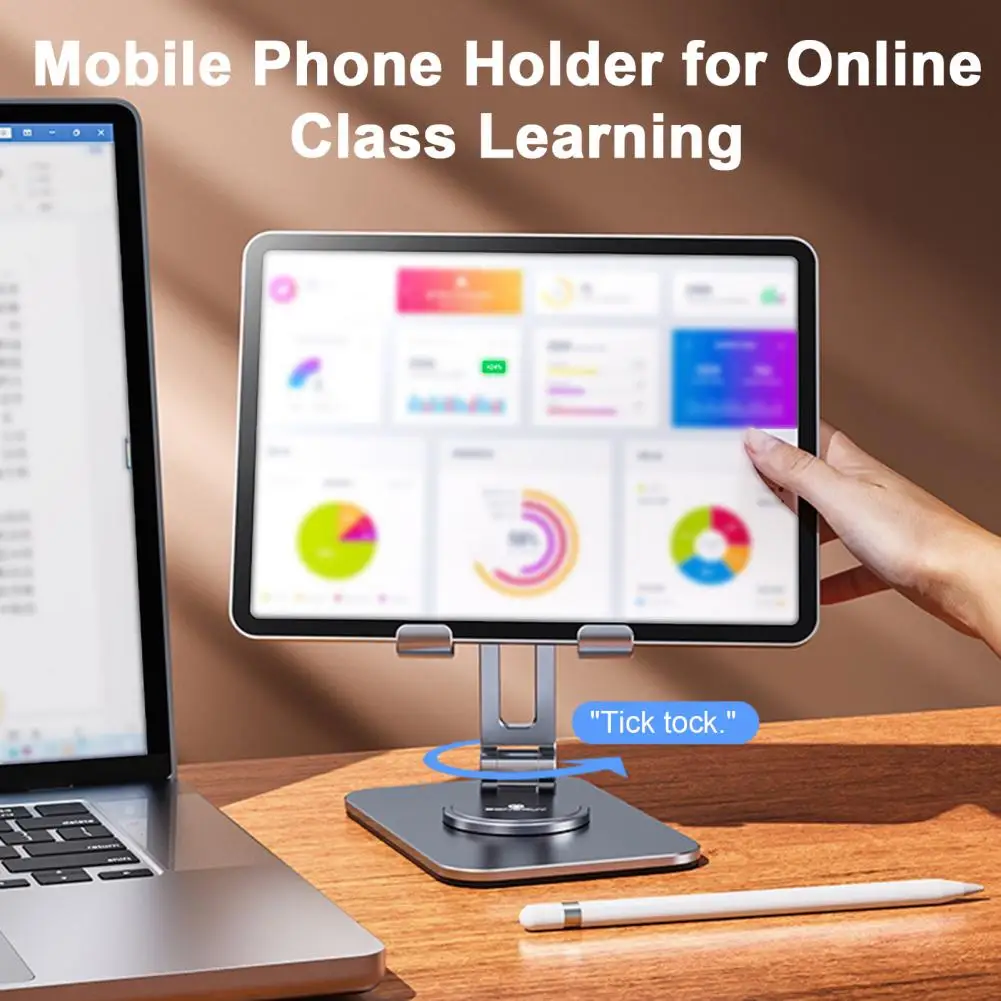 Portable Cell Phone Holder Multi-angle Adjustment Phone Stand 360-degree Rotating Mobile Phone Holder for Online Learning Live