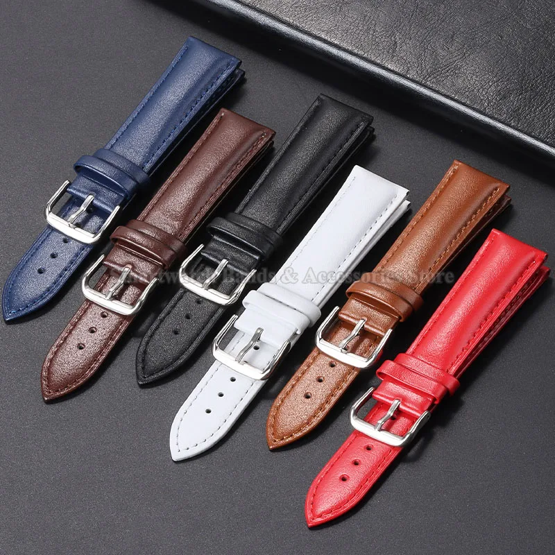 Universal Waterproof Leather Watch Strap – Elegant Wristband