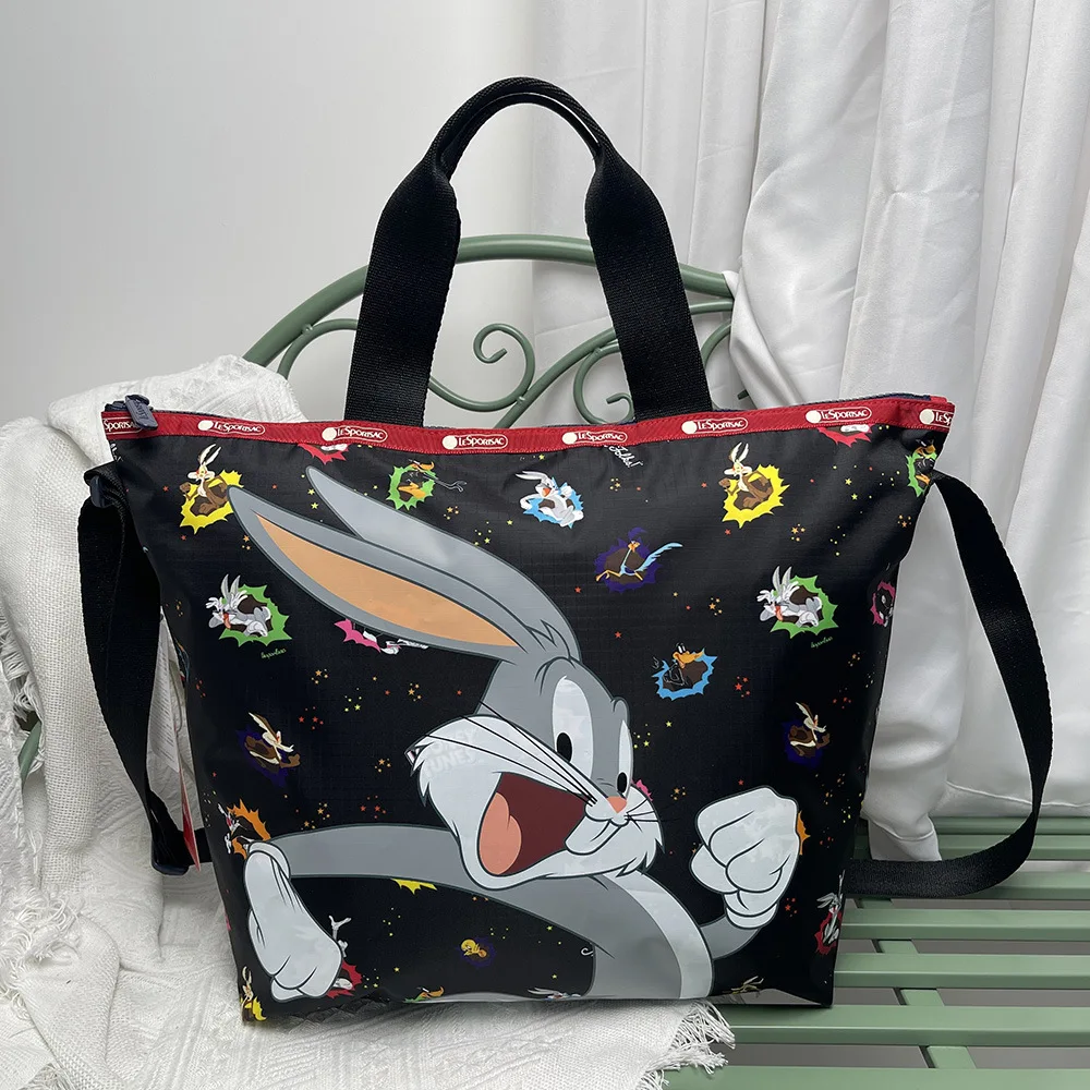 

Новая тканевая сумка Kawaii Bugs Bunny, женская сумка с принтом, вместительная сумка для мамы, Аниме Сумка через плечо 4360 L089