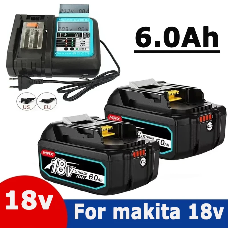 

Оригинальный аккумулятор Makita 6Ah для Makita 18V BL1830B BL1850B BL1850 BL1840 BL1860 BL1815, сменный литиевый аккумулятор