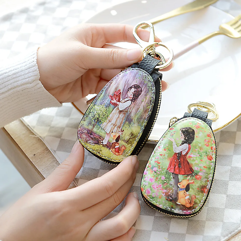 Key Organizer Key Protector Key Case Key Purse Key Holder General Car Key Holder Bag Car Bag Lighter Cartoon Protection Cover Women Key Case Porta Chaves Purse Funda Llave Clip