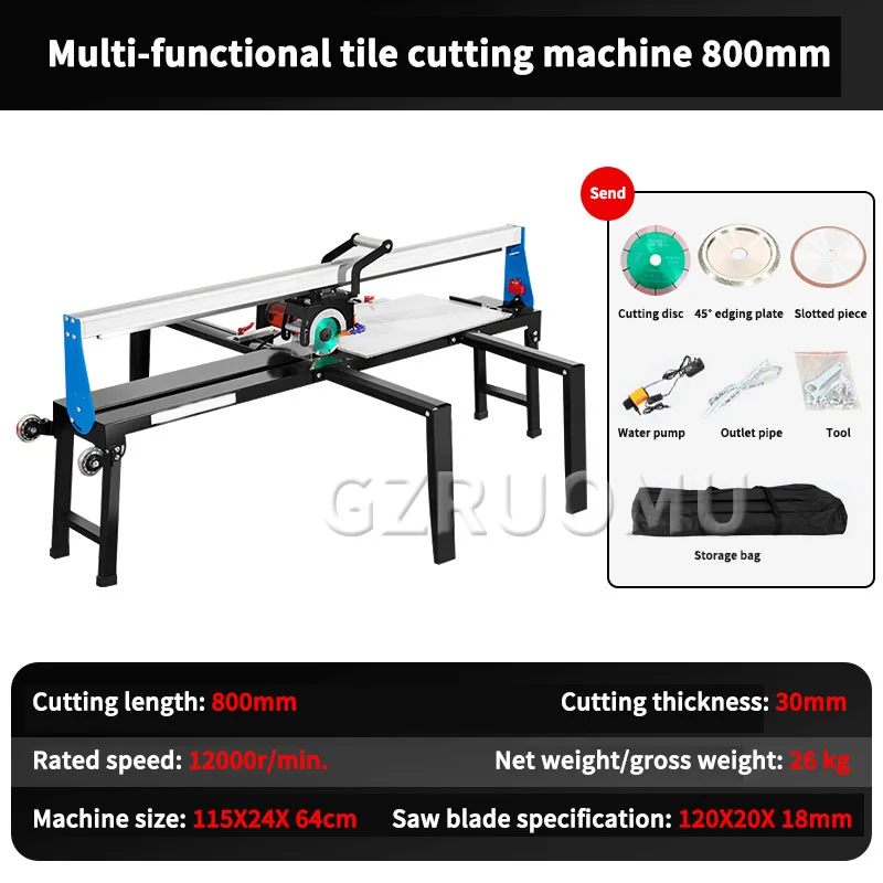 

Laser Infrared Tile Cutting Machine 800MM Tiles Push Knife High Precision Manual Floor Wall Tile Cutter 0-30MM