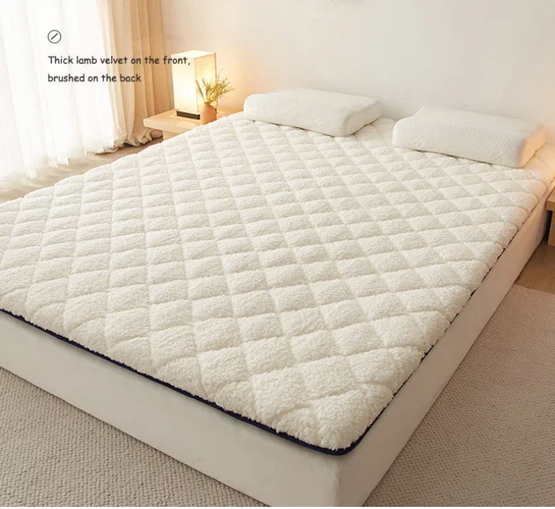 Description Picture 2 of itemMattress Thickness Bedding Mat Tatami Mat Winter Warm Thick Soft Plush Mattress Breathable Student Dormitory Matress Tatami Mat