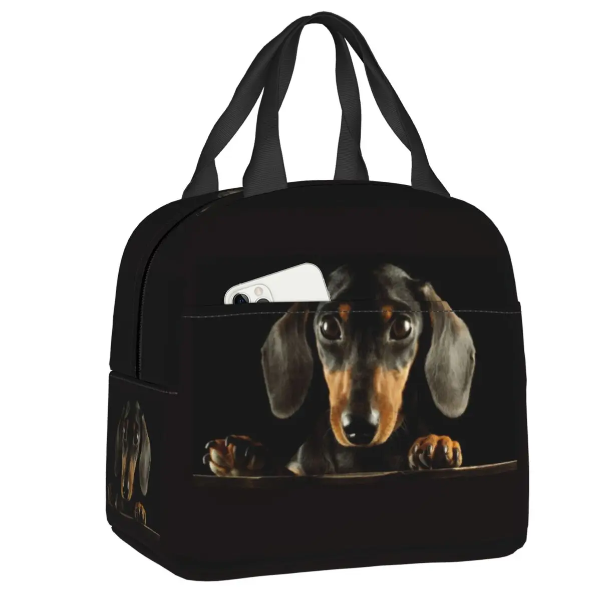 

Cute Dachshund Dog Insulated Lunch Bag for Women Waterproof Puppy Pet Thermal Cooler Lunch Box Beach Camping Travel