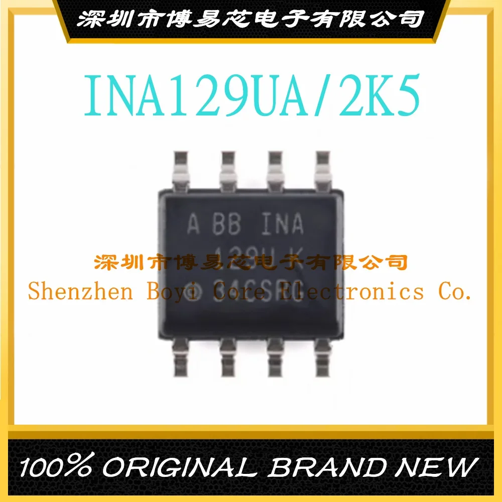 INA129UA/2K5 SOIC-8 original genuine precision instrumentation amplifier chip ad8220brmz h0 p ic inst amp 1 circuit 8msop instrumentation amplifier 1 circuit rail to rail 8 msop